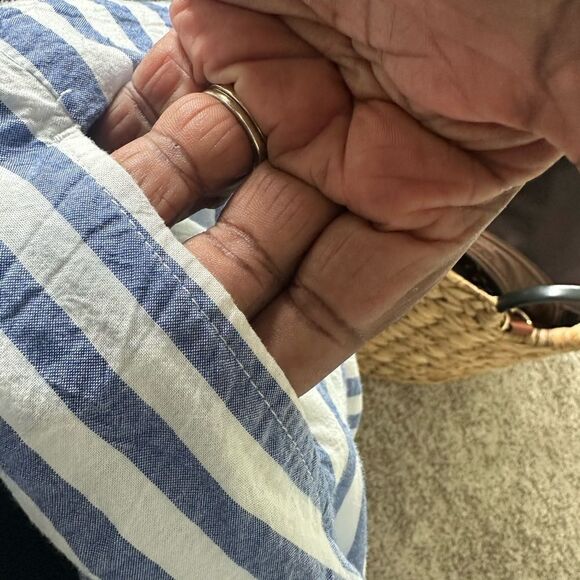 Chico’s Striped  Women’s Tunic Top 2=12-14 - Picture 6 of 8